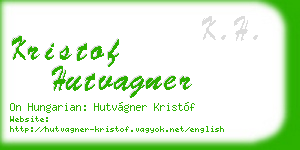 kristof hutvagner business card