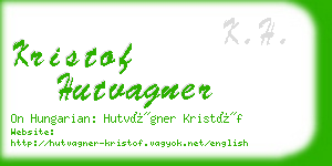kristof hutvagner business card